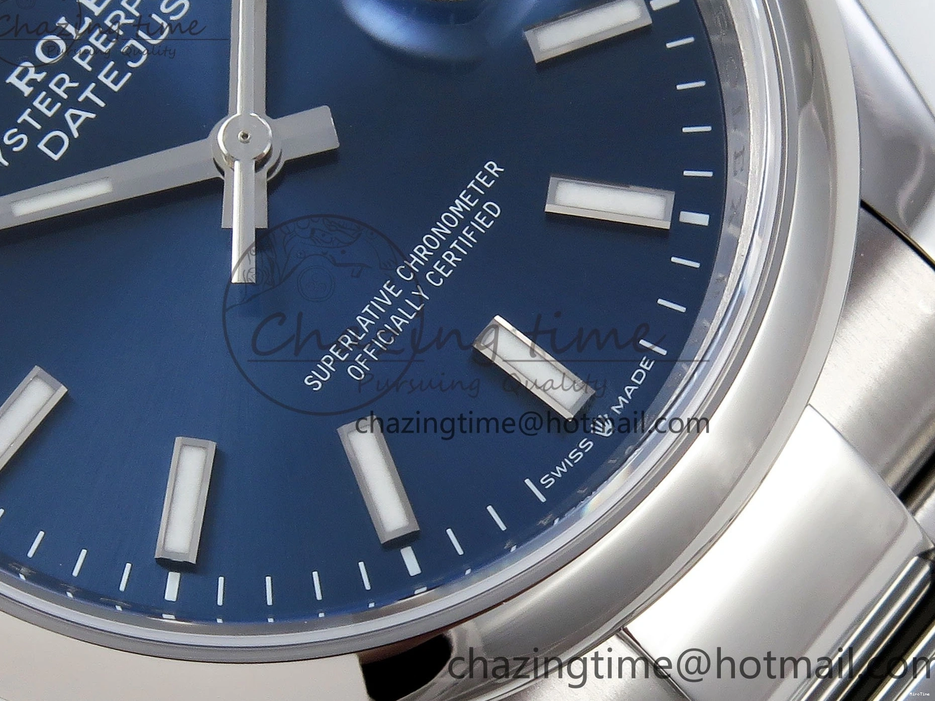 MiroTime 0208 DateJust 36 SS 126200 VSF 1:1 Best Edition 904L Steel Blue Dial on Oyster Bracelet VS Affordable 1676